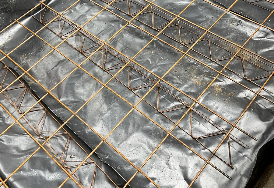 Reinforced foundations prepared for a building project